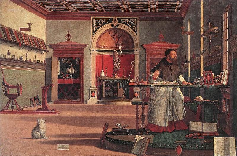 CARPACCIO, Vittore Vision of St Augustin fg Spain oil painting art